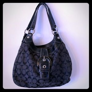 Coach Black signature Hobo bag